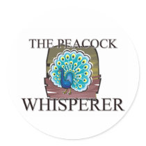 The Peacock Whisperer stickers by AnimalShirts The Peacock Whisperer stickers