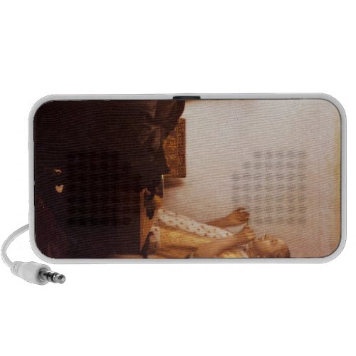 The Pearl Necklace by Johannes Vermeer Iphone Speaker