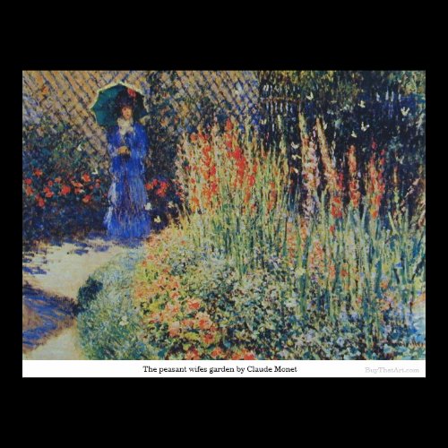 The peasant wifes garden by Claude Monet Print