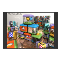 The Peek-A-Blocks posters