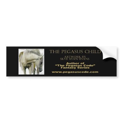 "THE PEGASUS CHILD" Bumper Sticker 2 by RavenSpiritPrints