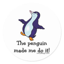 The Penguin Made Me Do it! stickers