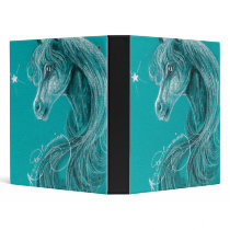 The Pensive Arabian Horse Vinyl Binder