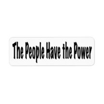 The People Have the Power Custom Return Address Labels