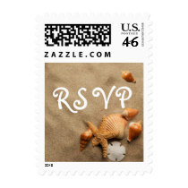 The Perfect Beach Wedding Postage Stamp