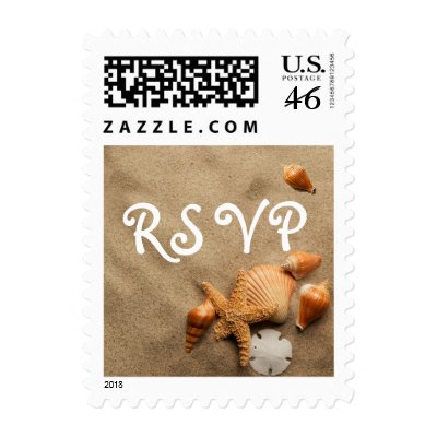 The Perfect Beach Wedding Postage Stamp