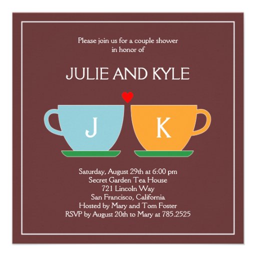 The Perfect Blend Engagement or Wedding Shower Personalized Invites (front side)