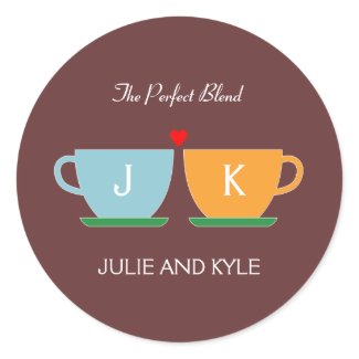 The Perfect Blend Wedding Favor Sticker/ Envelope sticker