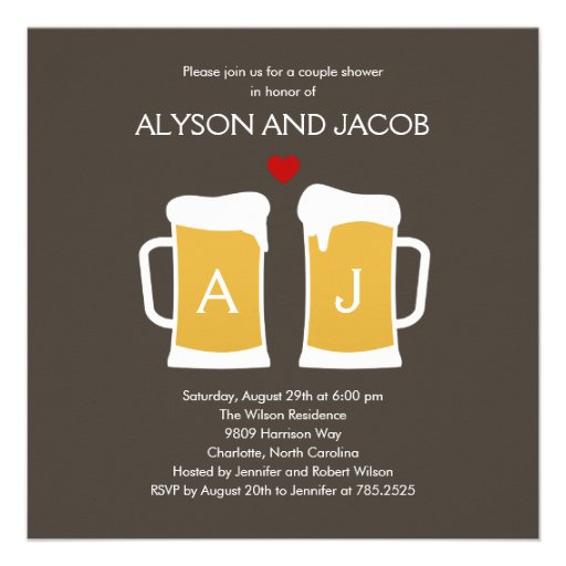 The Perfect Brew Engagement or Wedding Shower Custom Announcement (front side)