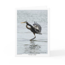 The Perfect Landing Blue Heron Gifts cards by HANDPRINTS The Perfect Landing Blue Heron Gifts cards
