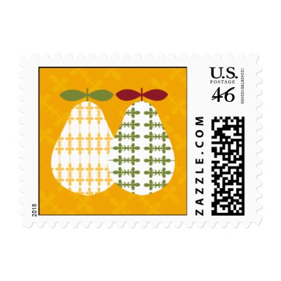 The Perfect Pear Postage Stamps