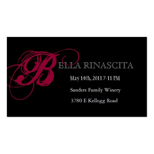 The Perfect Prom Ticket Business Card Template (front side)