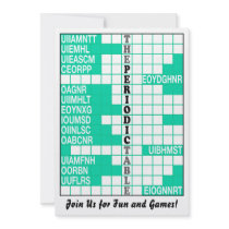 The Periodic Table Word Scramble Invite