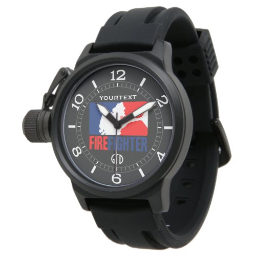 The Personalized Firefighter Headliner Tri-colors Wristwatch