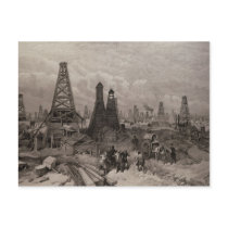 The Petroleum Oil Wells at Baku on the Caspian Post Card