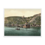 The Pfalz on the Rhine, Coub (i.e., Kaub), the Rhi Post Card