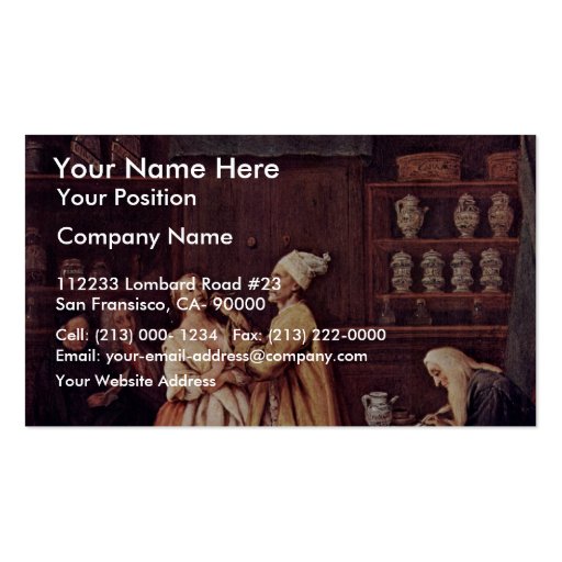 The Pharmacist By Longhi Pietro (Best Quality) Business Cards (front side)