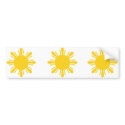 the Philippines   cropped sun, Philippines bumper stickers