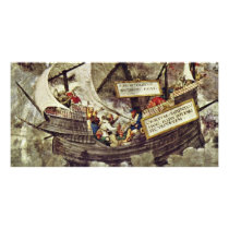The Philosopher Pyrrho In Stormy Seas By Petrarca- Customized Photo Card