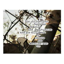 the philosopher Socrates remains and destruction Postcard