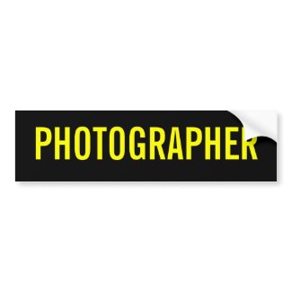 The Photographer bumpersticker