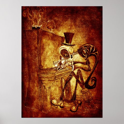 the piano player (color Variation) Poster