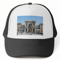 The Piazza Duomo square in Milan, Italy Trucker Hats
