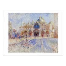 The Piazza San Marco, Venice, 1881 (oil on canvas) Post Card