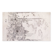 The Piazzetta by James Abbott McNeill Whistler Rectangular Stickers