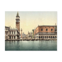 The Piazzetta, Venice, Italy classic Photochrom Postcards