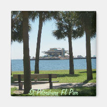 The Pier St Petersburg Florida Refrigerator Magnets