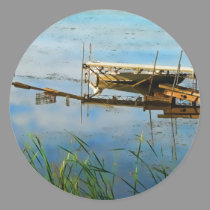 The Pier Sticker by nedell The Pier Sticker