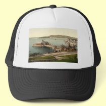 The Pier, with Drake's Island, Plymouth, England hats by tartanphoenix The Pier, with Drake's Island, Plymouth, England hats