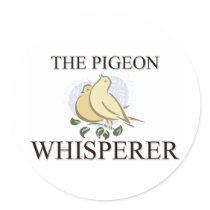 The Pigeon Whisperer Round Stickers