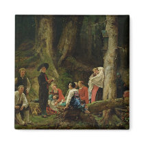The Pilgrims from the Abbey of St. Odile Fridge Magnets