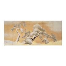 The Pines under Snow Gallery Wrapped Canvas