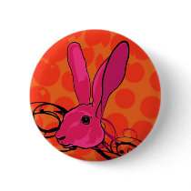 The Pink Bunny  Rabbit buttons