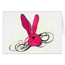 The Pink Bunny  Rabbit cards