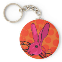 The Pink Bunny  Rabbit keychains