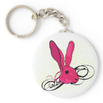 The Pink Bunny  Rabbit keychains