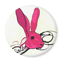The Pink Bunny  Rabbit magnets