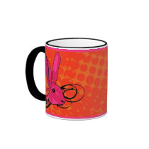 The Pink Bunny  Rabbit mugs