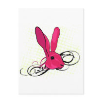 The Pink Bunny  Rabbit postcards