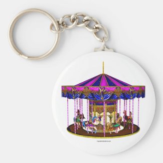 The Pink Carousel Key Chain