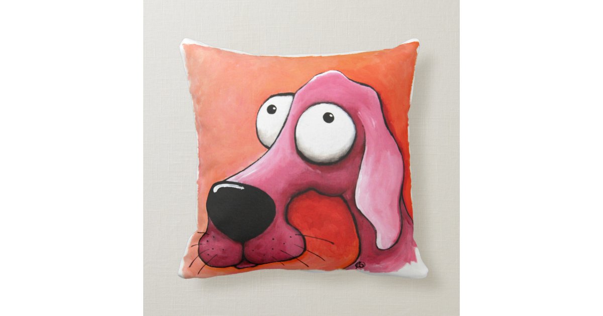 pink dog pillow