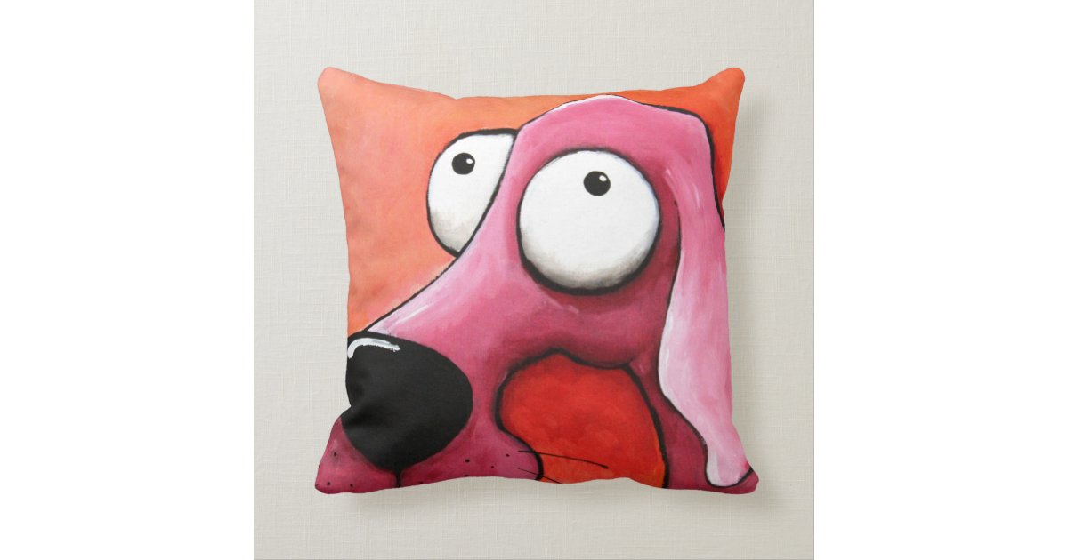 pink dog pillow