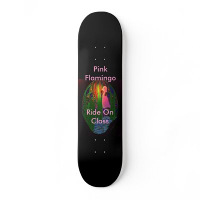 The Pink Flamingo Skateboard by DoviGirl2008
