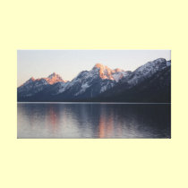 The Pink Grand Teton Mountains canvas prints