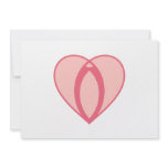The Pink Heart of Love in the Shape of a Vulva Invites