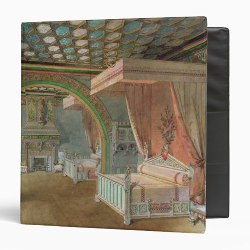 The Pink Room in the Chateau de Roquetaillade 3 Ring Binder